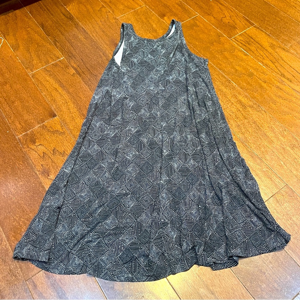 Old Navy Tank Top Black White Print Stretch Dress sz XS